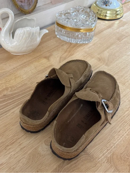 Birkenstock Buckley Women's size 7/EU 38 Suede Leather Slip On Shoes Mules Comfy - Picture 11 of 13